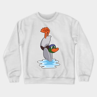 Duck with Handstand in Water Crewneck Sweatshirt